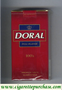 Doral Premium Taste Guaranteed Full Flavor 100s cigarettes soft box